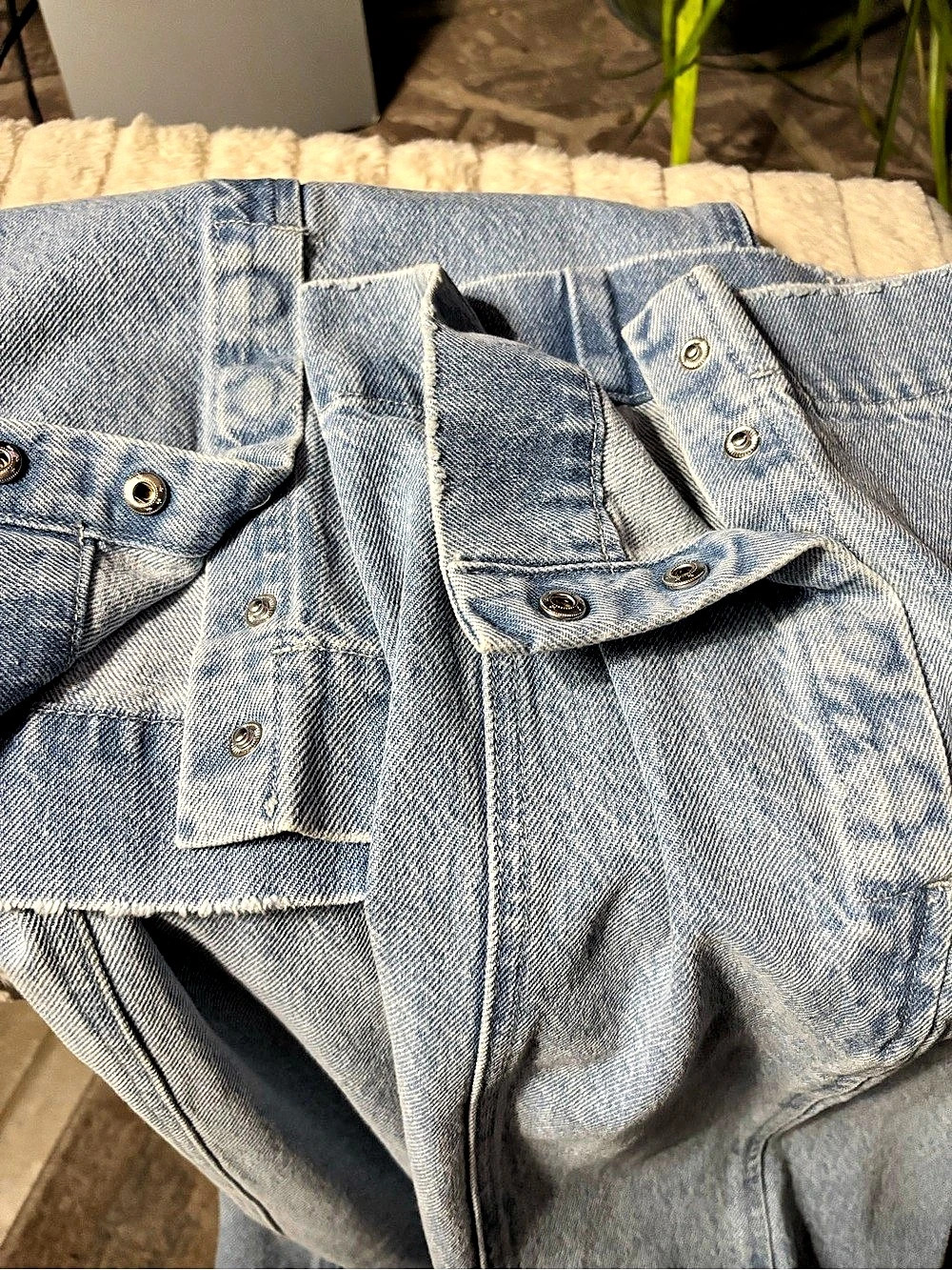 COS Seam-detailed Jeans Straight Leg Blue